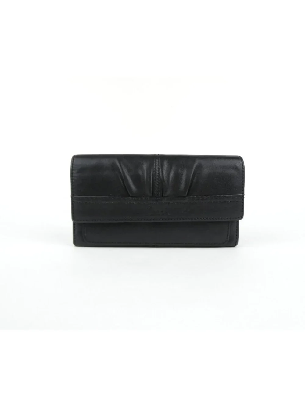 Coach Black Leather‎ Trifold Wallet